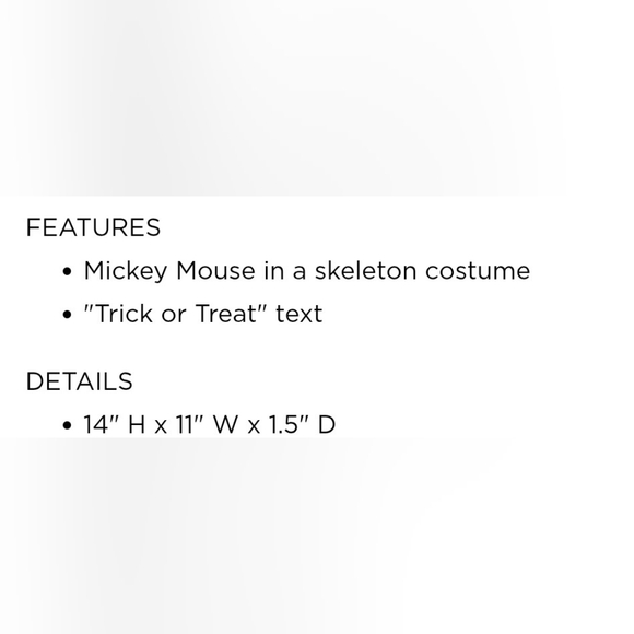 Mickey Mouse Halloween Skeleton Trick or Treat Wall Art - Black Frame NWT. - Picture 11 of 11